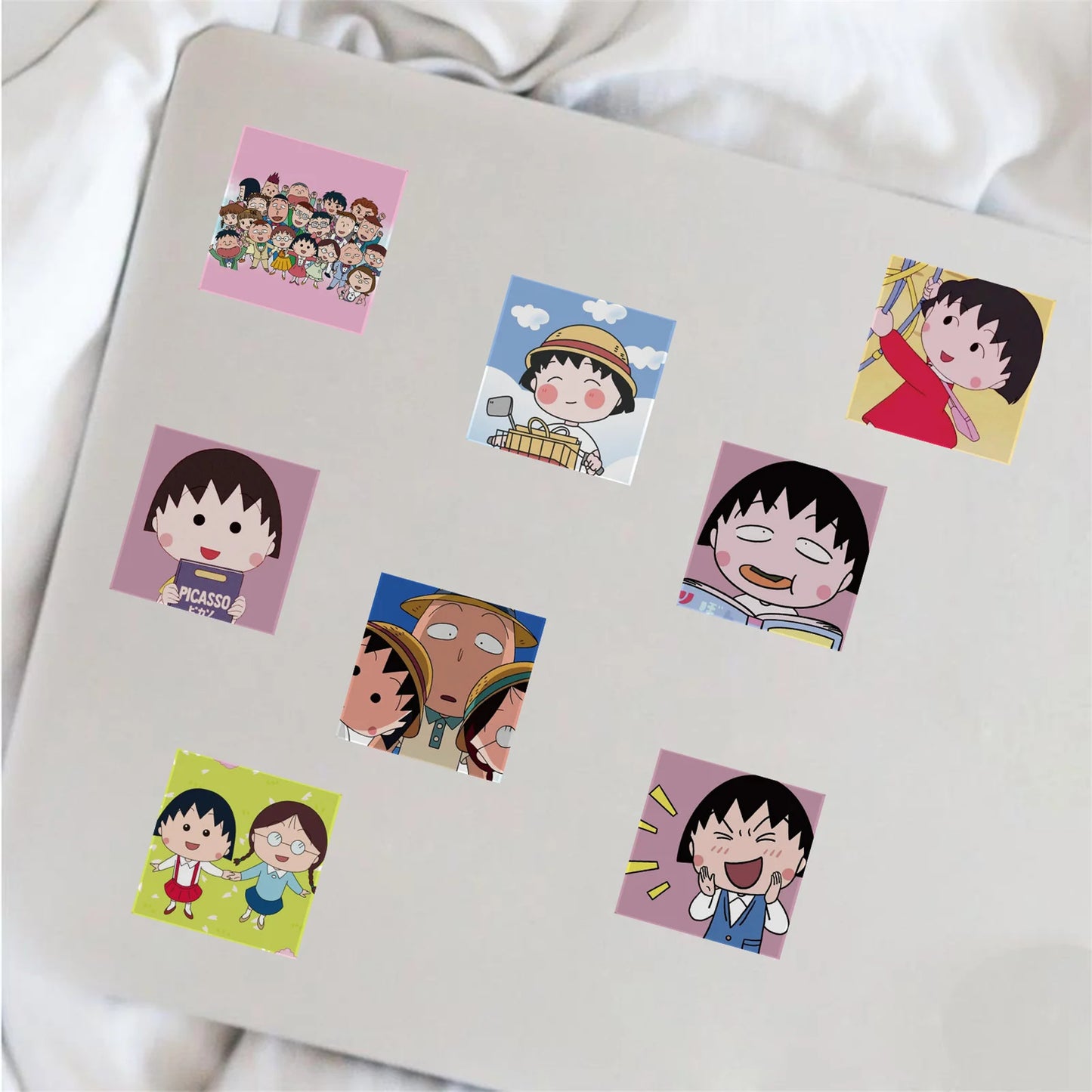 48PCS Animation Cherry Cartoon Maruko Graffiti Sticker Suitcase Laptop Helmet Guitar Skateboard Decoration Toy Wholesale