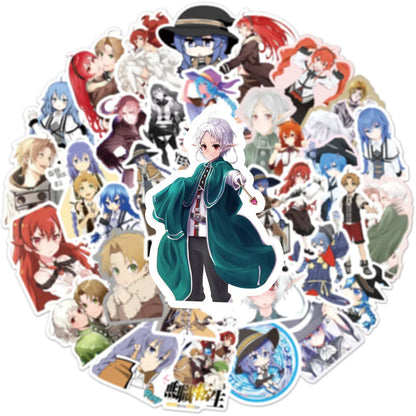 50PCS Unemployed Reincarnation Cartoon Anime Sticker Notebook Guitar Skateboard Phone Toy Sticker
