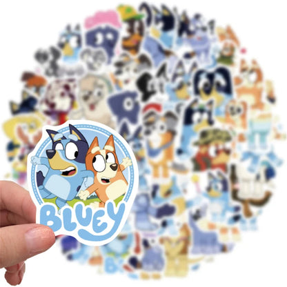 100PCS Cartoon Cute Dog Animation Graffiti Hand Account Material Skateboard Decoration Stickers Children's Toys Wholesale
