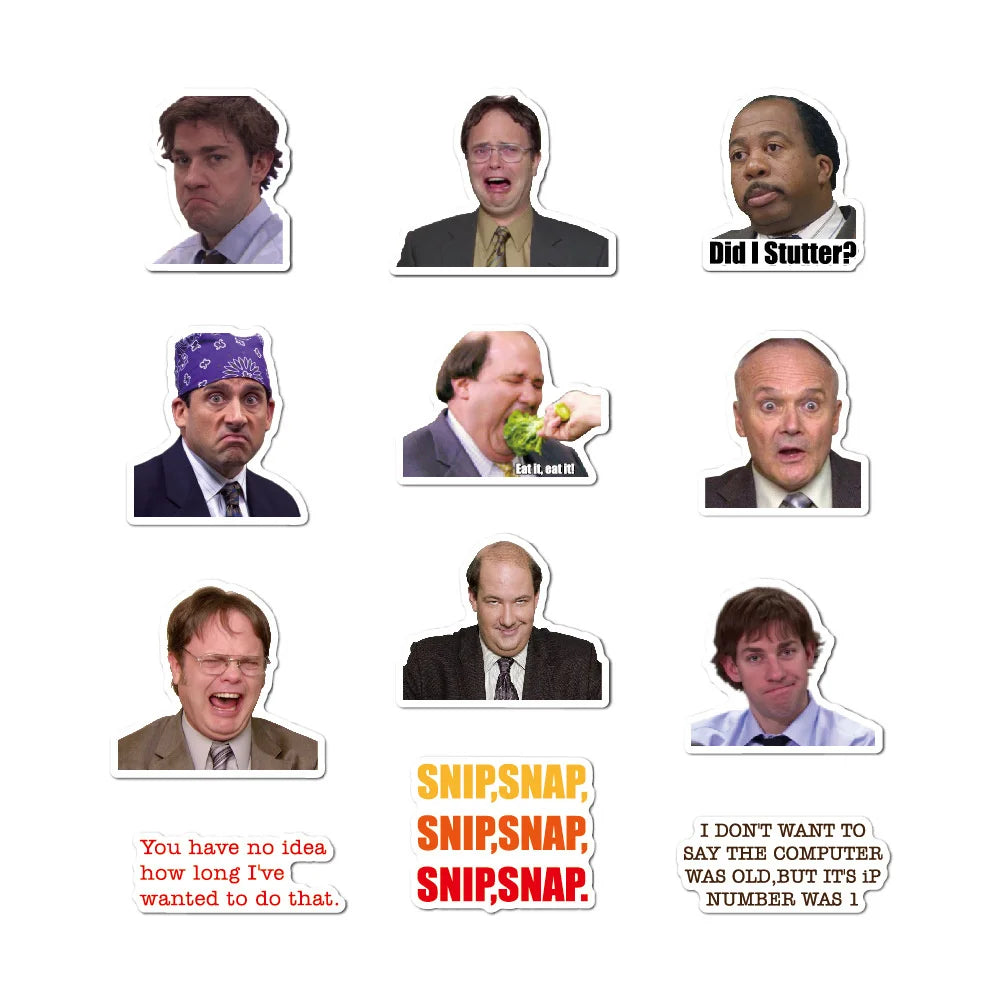 50PCS New American TV Series Office Graffiti Decoration Sticker Suitcase Guitar Waterproof Sticker