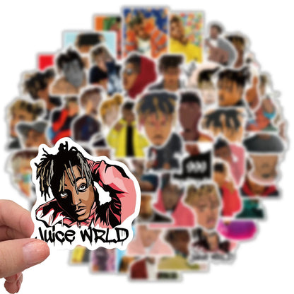 50PCS   SingerJuiceWrld Personalized Graffiti Waterproof Sticker Suitcase Notebook Refrigerator Skateboard Helmet