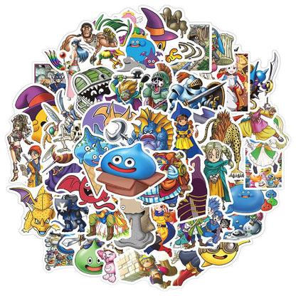 50PCS Game Brave Dragon Cartoon Graffiti Waterproof Sticker Suitcase Notebook SkateboardStationeryBoxRefrigerator
