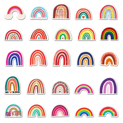 50PCS Colorful Rainbow Bridge Personalized Graffiti Waterproof Sticker Suitcase Notebook Refrigerator Skateboard