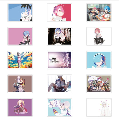 50PCS Art Illustration Popular Creative Cartoon Japanese Anime From Scratch in A Different World Life Cute Reimu Series