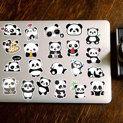 50PCS Cute Cartoon Panda Graffiti Stickers Notebook Mobile Phone Case Water Cup Luggage Waterproof Stickers