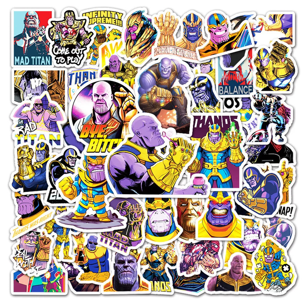 50PCS Thanos Animation Graffiti Waterproof Sticker Suitcase Notebook Skateboard Refrigerator Stationery BoxHelmet