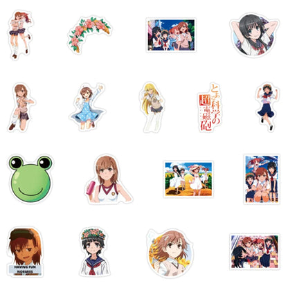 50PCS Anime A Scientific Super-electromagnetic Gun Graffiti Suitcase Notebook Waterproof Cartoon Stickers Decorative Toys