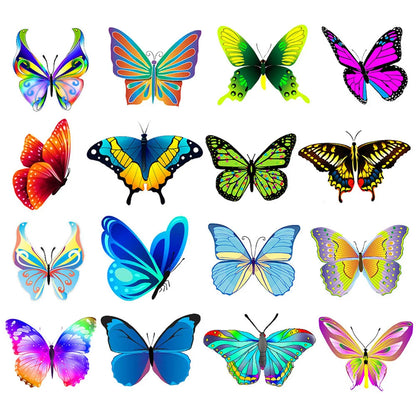 50PCS cartoon color symphony butterfly graffiti stickers, personalized DIY skateboard guitar graffiti diary suitcase decoration waterproof sticker toys