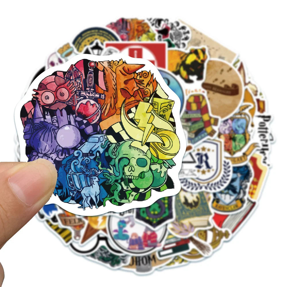 50PCS Small Fresh Cartoon Icon Personalized Creative Decoration Graffiti Waterproof Sticker Notebook Refrigerator