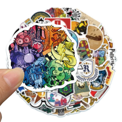 50PCS Small Fresh Cartoon Icon Personalized Creative Decoration Graffiti Waterproof Sticker Notebook Refrigerator