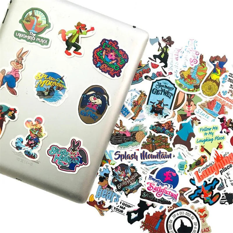 50PCS American drama Splash Mountain Cartoon Graffiti Laptop Luggage Skateboard Guitar Waterproof Stickers