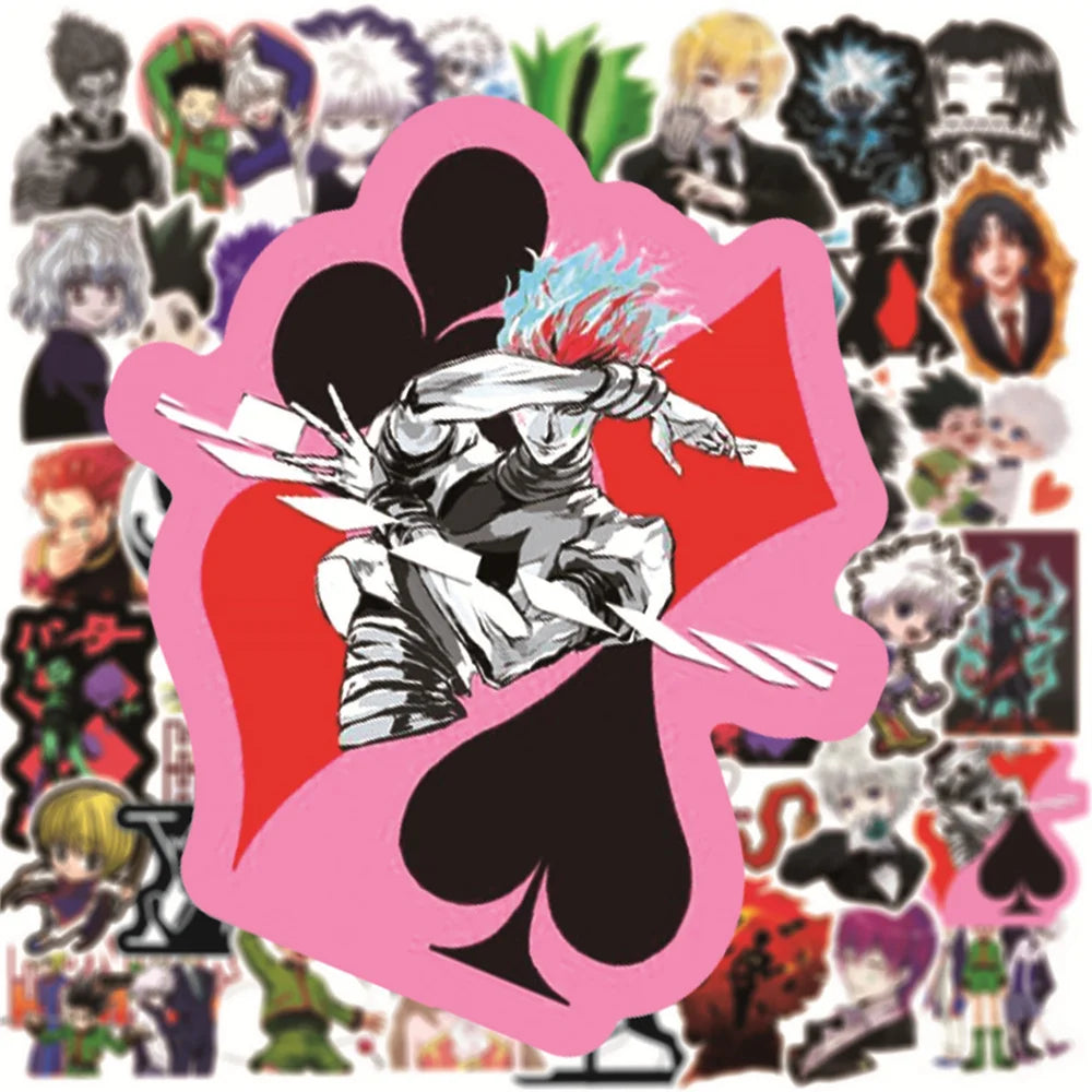 50PCS Anime Full-time Hunter Creative DIY Sticker Sticker Notebook Skateboard Guitar Bike Gift Toy Sticker