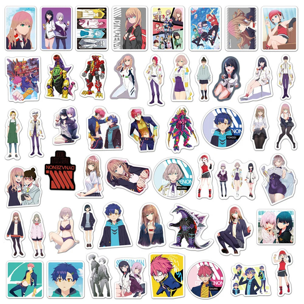 50PCS cartoon animation cute character decorative style graffiti stickers, personalized, fashionable and creative trend DIY exquisite decorative decal cups, helmets, skateboard popular sticker toys
