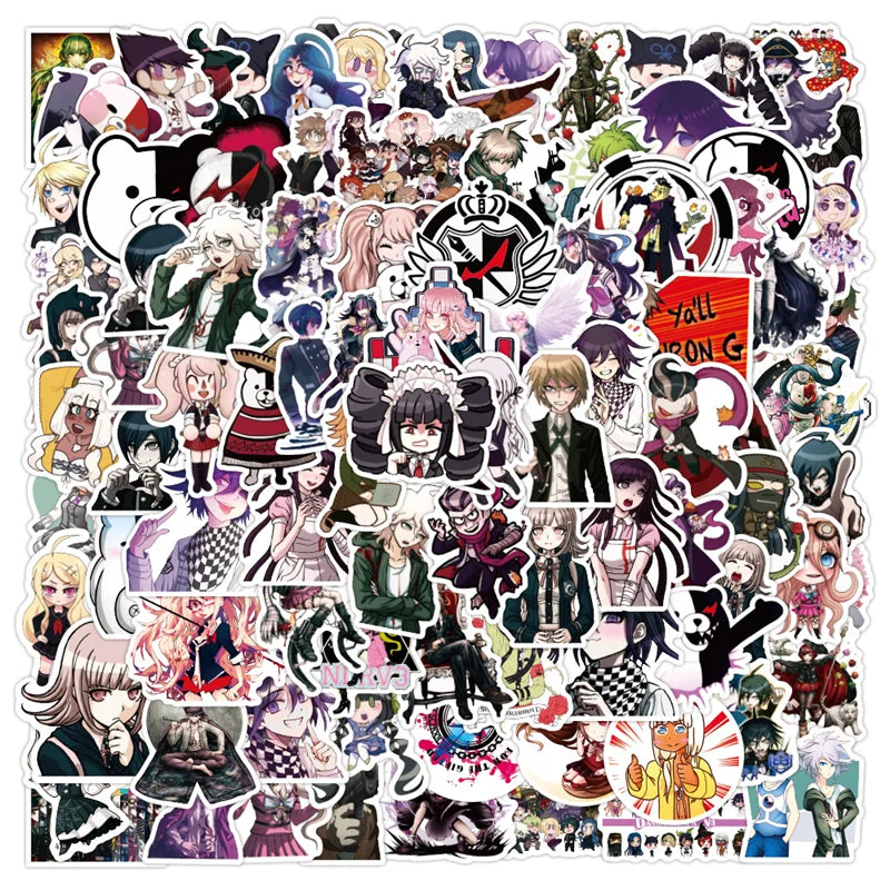 50PCS new projectile breaking theory anime graffiti stickers mobile phone skateboard luggage notebook water cup stickers