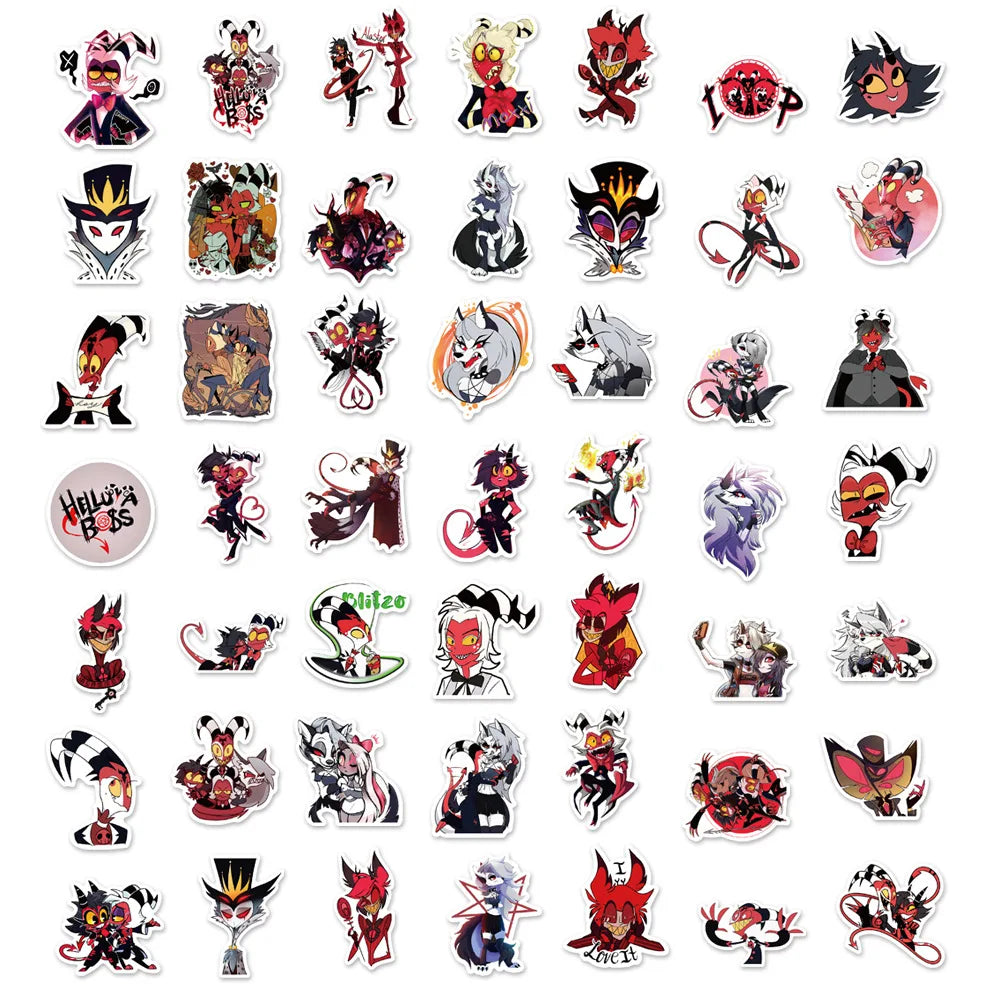 50PCS Do Not Repeat Anime Evil Boss Graffiti Stickers DIY Luggage Refrigerator Waterproof Stickers