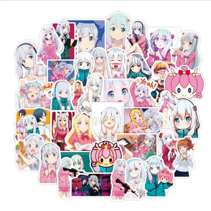 50PCS cartoon Japanese anime Erromanga teacher decorative style graffiti stickers, personalized fashion and creative trend DIY exquisite decorative decal cups, helmets, skateboard popular stickers