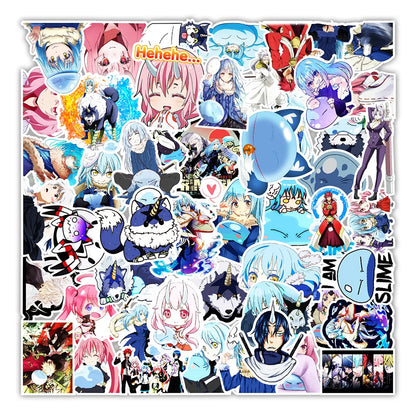 50PCS Rebirth Another World Becomes Slime Sticker Computer Phone Water Cup Sticker Waterproof Sticker