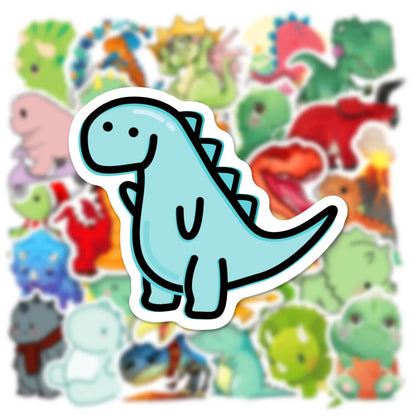 50PCS Cartoon Dinosaur Animal Graffiti Sticker Computer Notebook Bicycle Water Cup Trolley Case Skateboard Guitar