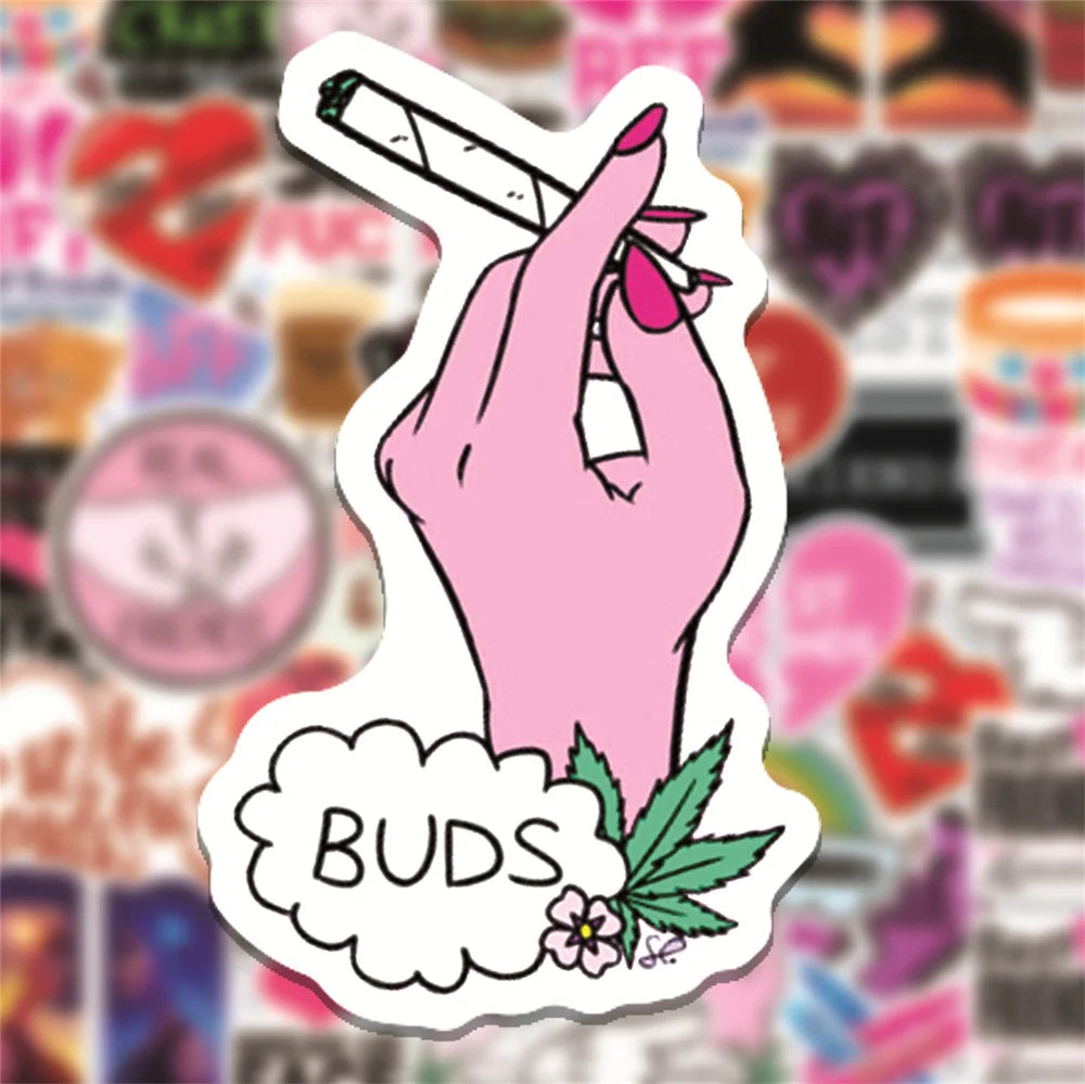 50PCS Good Friend Pink Girl Bestfriend Graffiti Sticker Mobile Phone Water Cup Trolley Case Waterproof Sticker