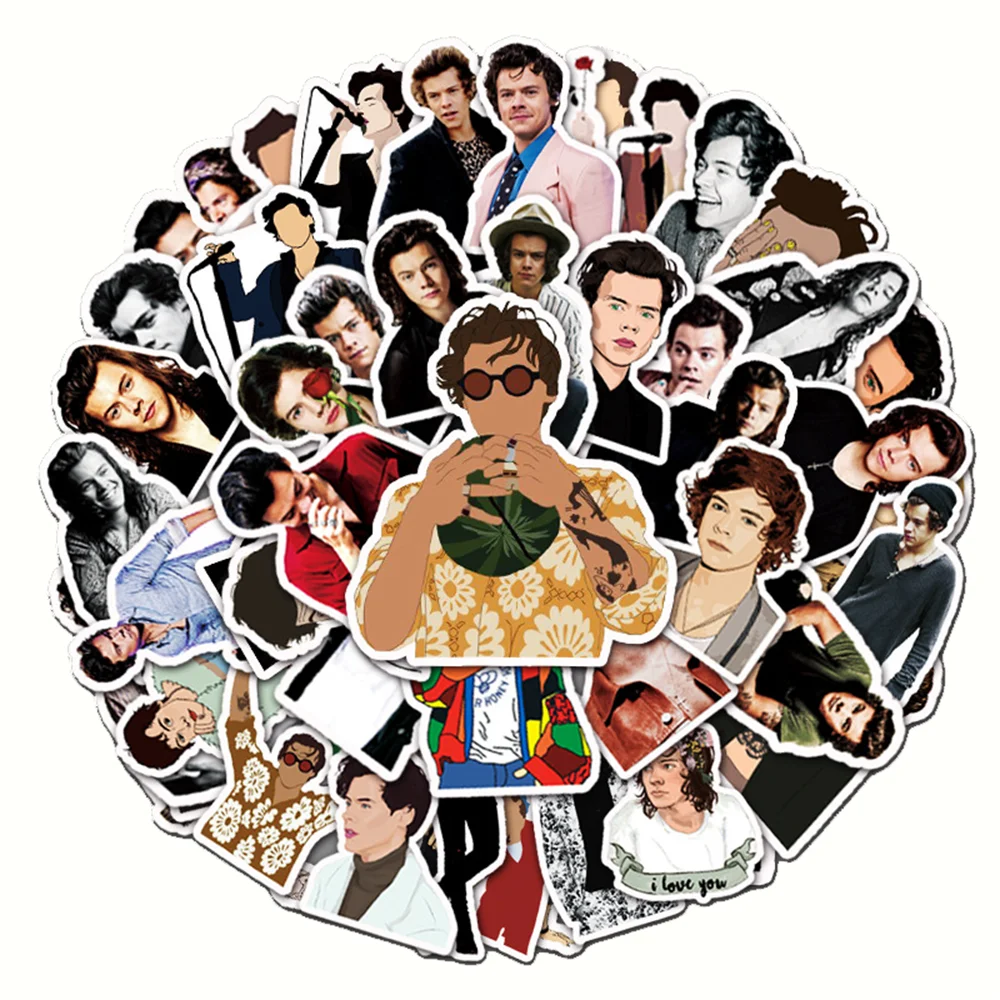 50PCS Curly Harry Personalized Graffiti Waterproof Sticker Suitcase Notebook Refrigerator Stationery Box WaterCup