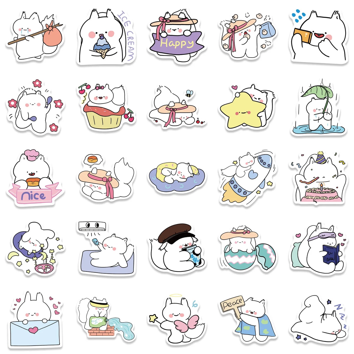50pcs Baby Squirrel Graffiti Personality DIY Decoration Suitcase Mobile Phone Case Guitar Toy Sticker