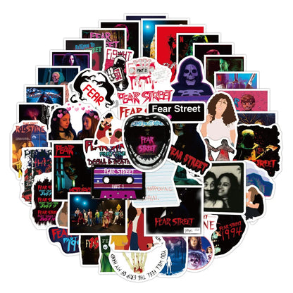 50PCS New American Drama Fear Street Graffiti Sticker Waterproof Luggage Laptop Scooter Water Cup Sticker