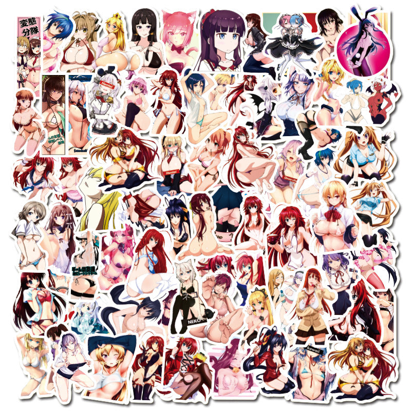 100PCS Anime Kawaii Sticker Pack, Cute Cartoon Doodles with a Stylish Edge for Otaku Culture and Collections