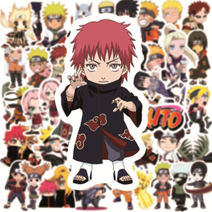 50PCS Chibi Naruto Stickers - Cute Anime Decals for Laptops, Water Bottles, Notebooks & Naruto Fan Gifts