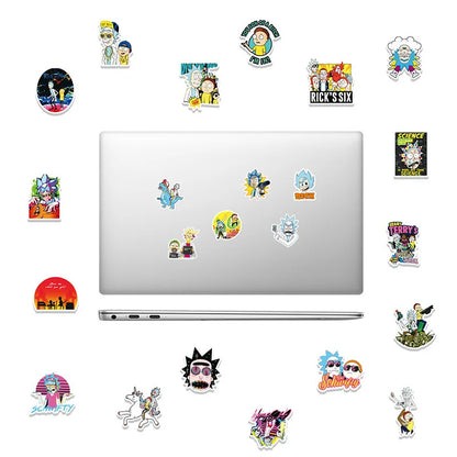 51pcs Cartoon Animation Rick and Morti Personalized DIY Decoration  Toy Waterproof Sticker