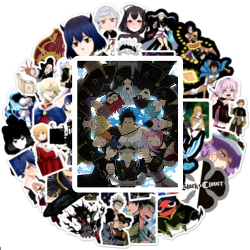 50PCS Anime Black Clover Graffiti Laptop Guitar Motorcycle Luggage Skateboard Bike Waterproof Sticker