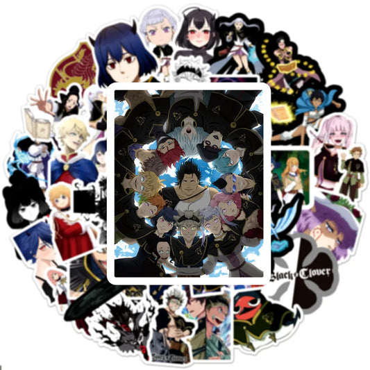50PCS Anime Black Clover Graffiti Laptop Guitar Motorcycle Luggage Skateboard Bike Waterproof Sticker