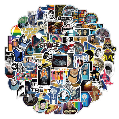 50PCS Movie Star Trek Graffiti Waterproof Sticker Suitcase Notebook Mobile Phone Refrigerator Skateboard WaterCup
