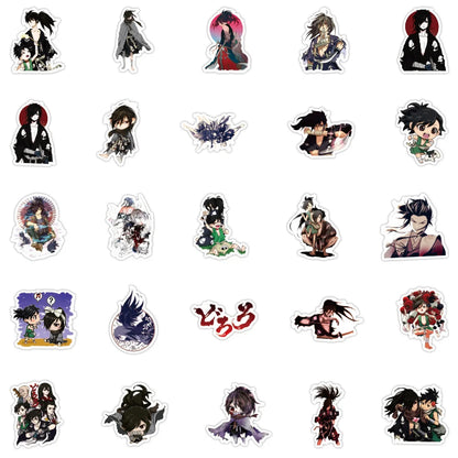50PCS Cartoon Japanese Anime Dororo Graffiti Sticker Guitar Car Trunk Notebook Water Cup Sticker