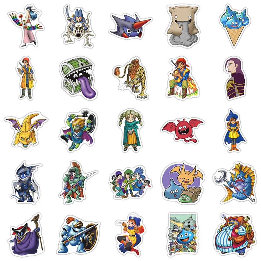 50PCS Game Brave Dragon Cartoon Graffiti Waterproof Sticker Suitcase Notebook SkateboardStationeryBoxRefrigerator