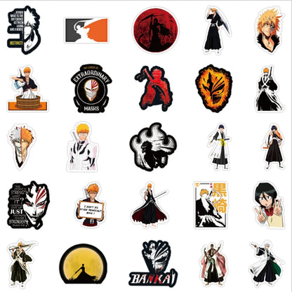50 pieces of Japanese cartoon and anime graffiti stickers, DIY decorative stickers, suitable for luggage, laptops and motorcycle decorative stickers