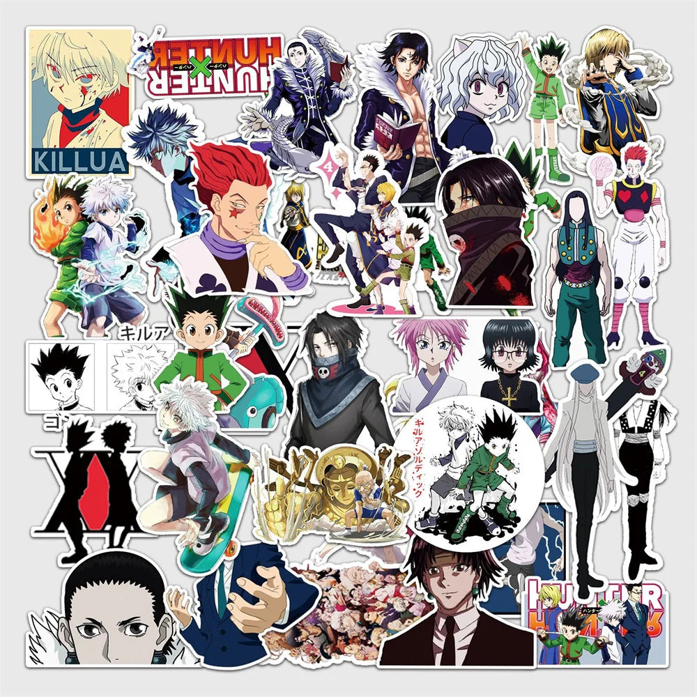 50pcs New Animation Cartoon Hunter Graffiti Suitcase Notebook Waterproof Sticker