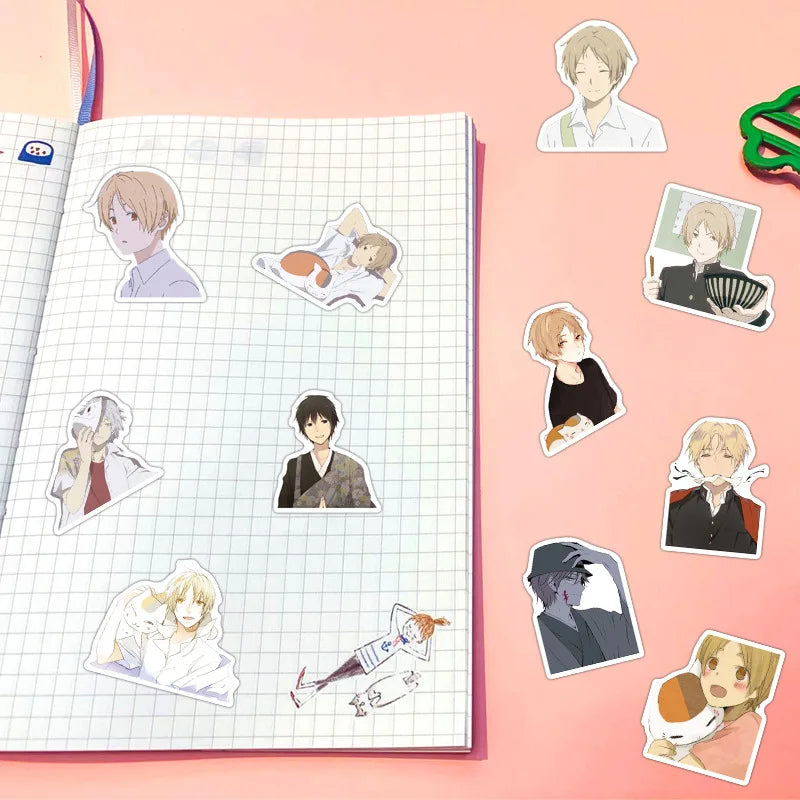 50 non-repetitive animation Natsume's Book of Friends graffiti stickers, personalized DIY manual notebook computer phone case decoration waterproof sticker toys