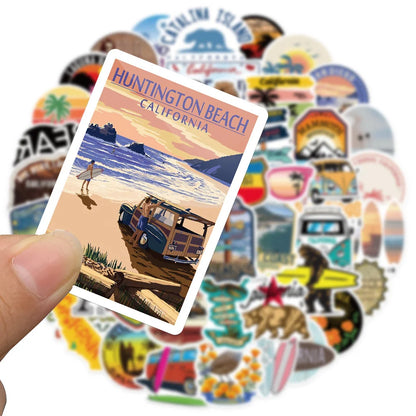 50PCS         CaliforniaGraffiti Stickers Can Decorate Luggage Water Cup Waterproof DIY New Product