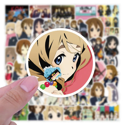 50pcs Cartoon Animation K-ON Light Tone Girl Graffiti Sticker Trunk Helmet Refrigerator Notebook Sticker