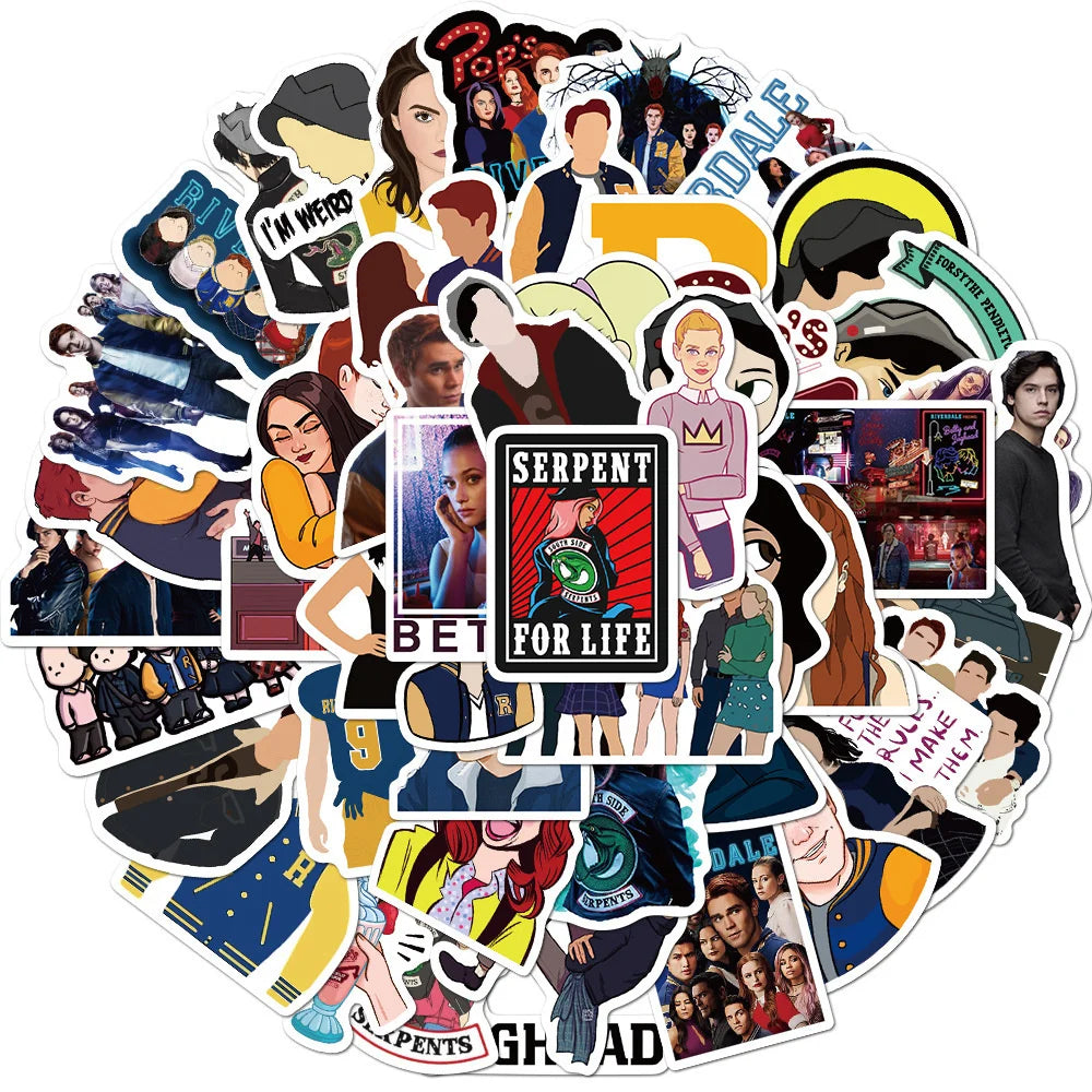 50PCS New American Drama Valley Town Cartoon Graffiti Waterproof Sticker Suitcase Notebook SkateboardRefrigerator