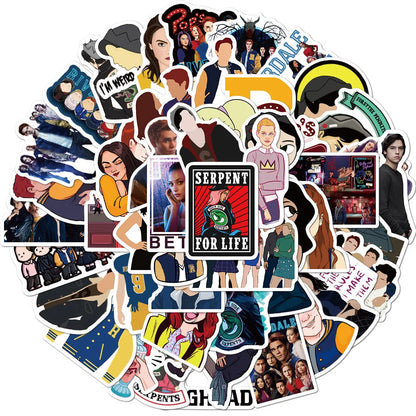 50PCS New American Drama Valley Town Cartoon Graffiti Waterproof Sticker Suitcase Notebook SkateboardRefrigerator