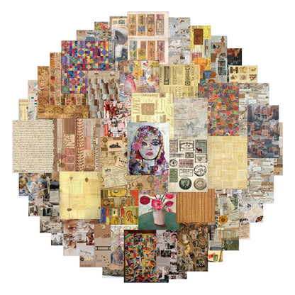 54PCS Retro Art Aesthetic Pattern Sticker Decal Laptop Skateboard Suitcase Gift Toy Waterproof Sticker