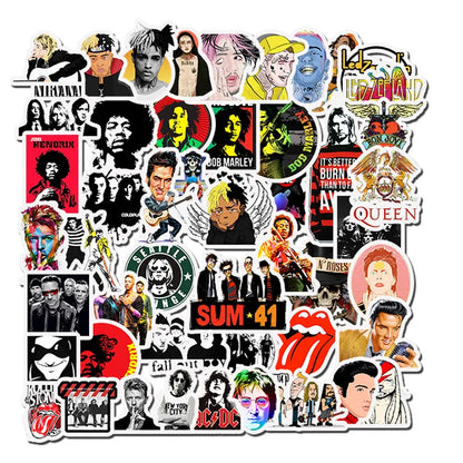 50 pieces of hip-hop rock punk graffiti stickers, personalized DIY suitcase trolleys, suitcase laptops, phone cases, notebook books, decorative sticker toys