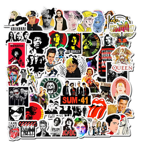50 pieces of hip-hop rock punk graffiti stickers, personalized DIY suitcase trolleys, suitcase laptops, phone cases, notebook books, decorative sticker toys