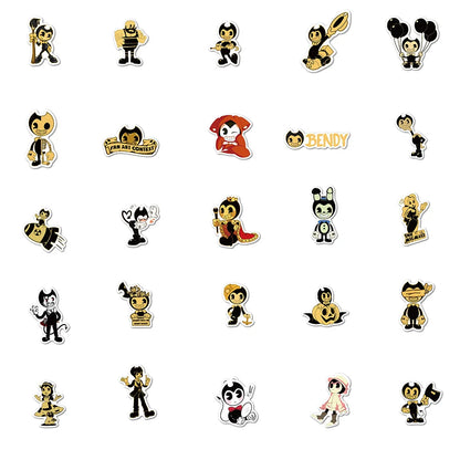 50PCS Cartoon Character Bandy and Ink Machine Graffiti Waterproof Sticker Suitcase Notebook Skateboard Water Cup