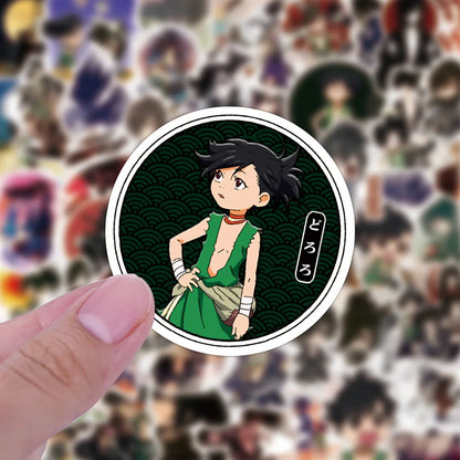 50PCS Cartoon Riman Dororo Graffiti Waterproof Sticker Suitcase Notebook Refrigerator Skateboard Water Cup Helmet
