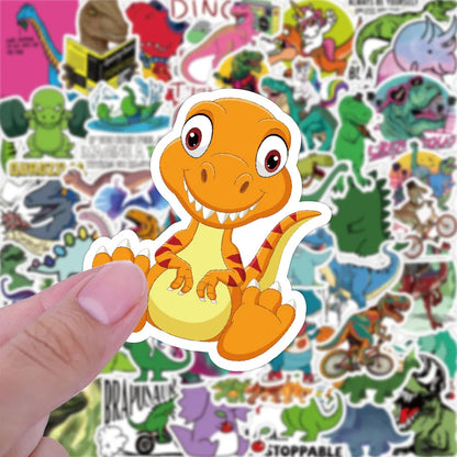 50PCS New Cute Dinosaur Cartoon Graffiti Waterproof Sticker Suitcase Notebook RefrigeratorSkateboardStationeryBox