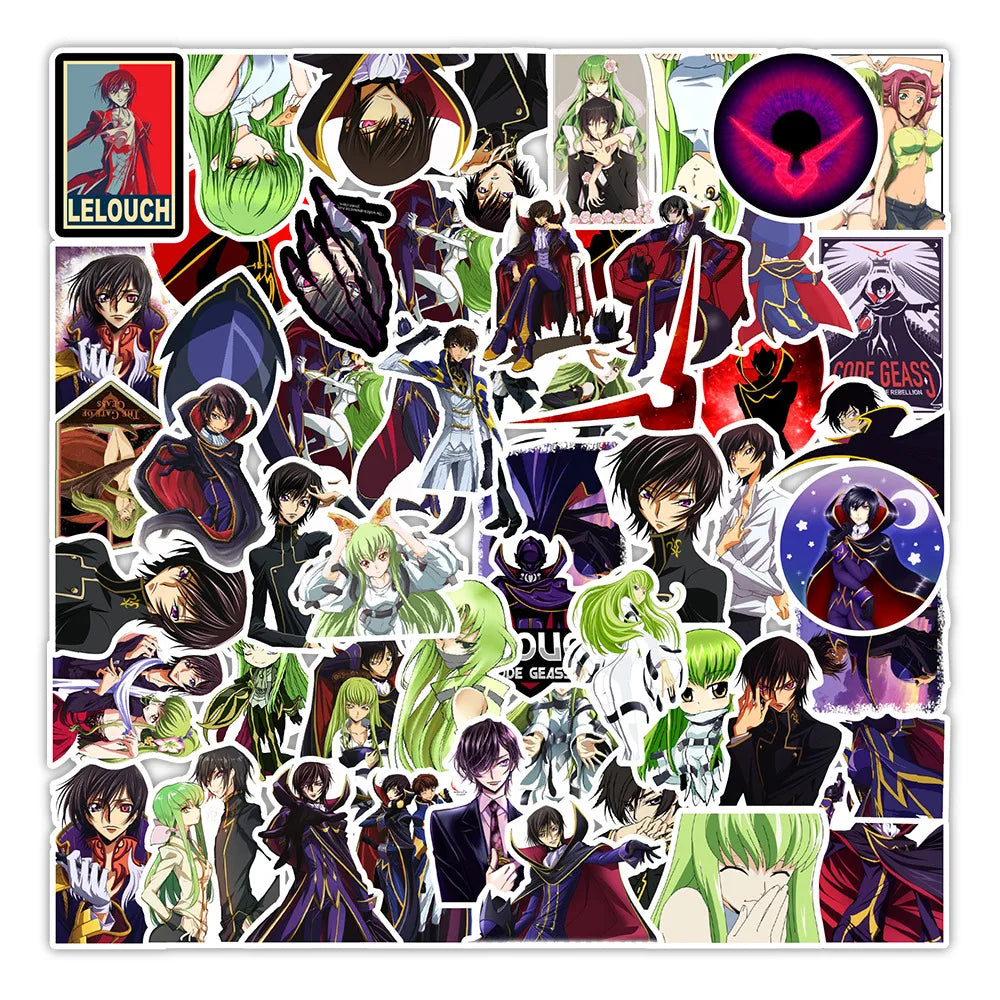 50PCS Japanese Anime Graffiti Stickers Computer Notebook Mobile Phone Water Cup Sticker Waterproof Sticker