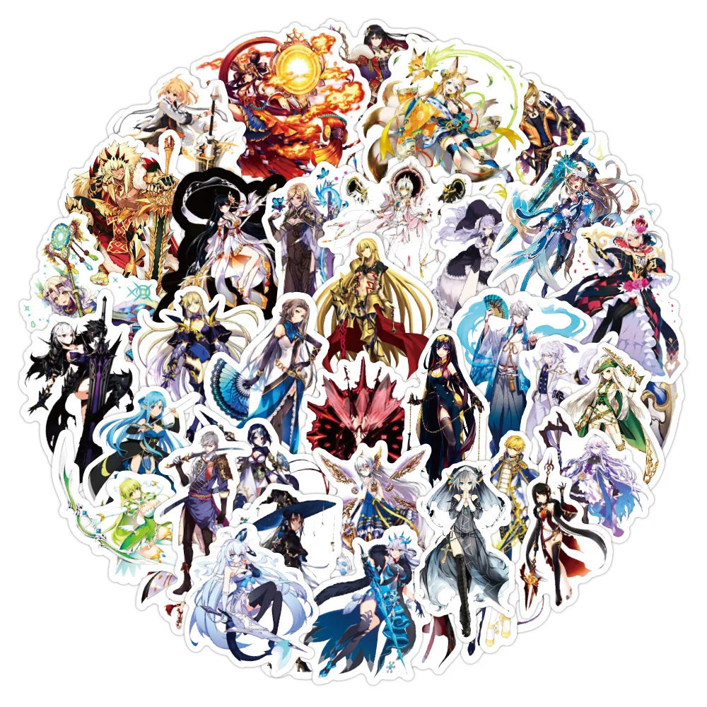 50PCS Anime Dating Battle Sticker Graffiti Laptop Guitar Motorcycle Luggage Skateboard Bike Waterproof Sticker