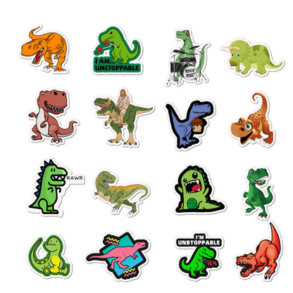 50PCS Art Illustration Trendy Cute Cartoon Dinosaur Doodle Stickers Exquisite Fashion Creative DIY Decorative Sticker Decals for Notebooks Suitable for Mugs, Helmets, Skateboards, Pencil Cases, and Desktops